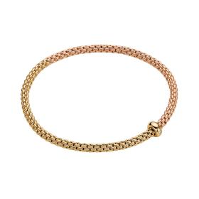 Roségold, Armschmuck, FOPE Flex'it Eka Armband mit zweifarbigem Geflecht 01M01B2_BB_3_XGX_0XS