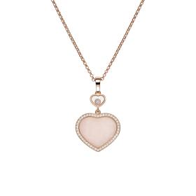 Roségold, Halsschmuck, Chopard Happy Hearts Anhänger mit Halskette 79A074-5620