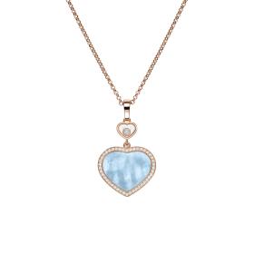 Roségold, Halsschmuck, Chopard Happy Hearts Anhänger mit Halskette 79A074-5340