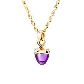 Gelbgold, Halsschmuck, Tamara Comolli MIKADO Bouquet Anhänger Amethyst P-MB-Am-yg