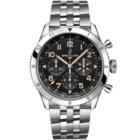 Herrenuhr, Breitling Super AVI B04 Chronograph GMT 46 P-51 Mustang AB04453A1B1A1