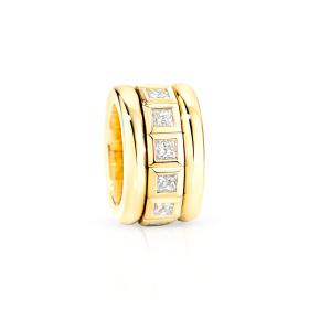 Gelbgold, Ringe, Tamara Comolli CURRICULUM VITAE Ring Weiße Diamanten R-CV77-13-PrL-yg