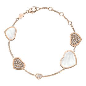 Roségold, Armschmuck, Chopard Happy Hearts Armband 857482-5036