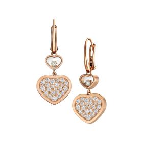 Roségold, Ohrringe, Chopard Happy Hearts Ohrhänger 837482-5009