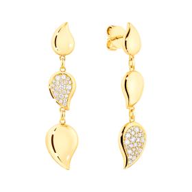 Gelbgold, Ohrringe, Tamara Comolli SIGNATURE Ohrringe Wave mit Diamant Pavé E-Sig-Wave-3-p-yg