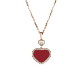 Roségold, Halsschmuck, Chopard Happy Hearts Anhänger mit Halskette 79A074-5801