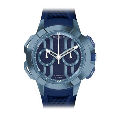 Handaufzug, Jacob&Co EPIC X CHRONO 44MM BLUE TITANIUM