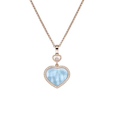 Halsschmuck, Roségold, Chopard Happy Hearts Anhänger mit Halskette