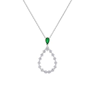 Halsschmuck, Weißgold, Chopard L'Heure Du Diamant Drop Halskette