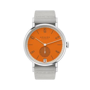 Unisex, Handaufzug, NOMOS Glashütte Tangente 38 Datum Boje 