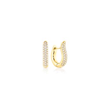 Ohrringe, Gelbgold, Tamara Comolli SIGNATURE Ohrringe Hoop smal