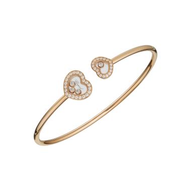 Armschmuck, Roségold, Chopard Happy Diamonds Icons Armreif