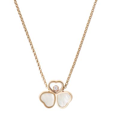 Halsschmuck, Roségold, Chopard Happy Hearts Wings Halskette