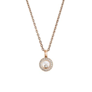 Halsschmuck, Roségold, Chopard Happy Diamonds Icons Anhänger mit Halskette