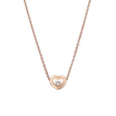 Halsschmuck, Roségold, Chopard Happy Diamonds Icons Halskette